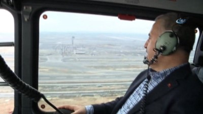  Bakan Arslan, 3. Havalimanı'nı havadan inceledi 