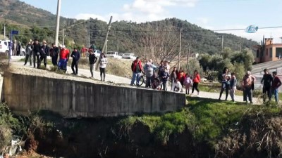 direksiyon -  Fethiye'de otomobil dereye uçtu: 1 ölü, 2 yaralı Videosu