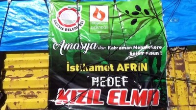  Amasya’dan Afrin’deki Mehmetçiğe 4 tır dolusu destek