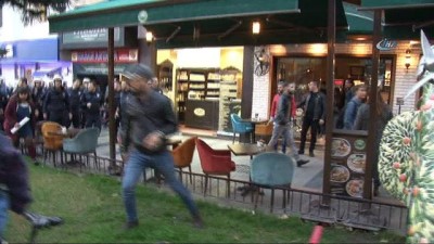 polis mudahale -  Antalya’da izinsiz gösteriye polis müdahalesi Videosu
