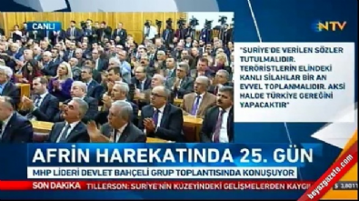 Bahçeli'den ayakta alkışlanan sözler 