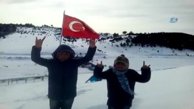 sosyal medya -  Miniklerden Mehmetçiğe marşlı destek  Videosu