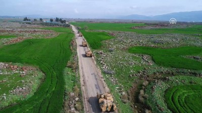 hanli - Askeri araç sevkiyatı drone ile görüntülendi - HATAY  Videosu