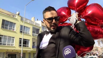 genc kiz - 'Beyaz atlı' Sevgililer Günü sürprizi - ANKARA  Videosu
