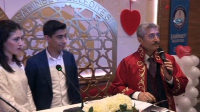 olumsuz -  Şahinbey'de Sevgililer Gününde 3.5 dakikada bir nikah kıyıldı Videosu