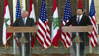 basin toplantisi - ABD Dışişleri Bakanı Tillerson, Lübnan'da (3) - BEYRUT Videosu