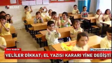 beyaz haber - Veliler dikkat; el yazısı kararı yine değişti! Videosu