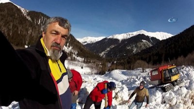 kar kalinligi -  Eksi 15 derecede yaylada göle girdiler  Videosu