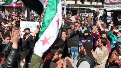 kimya - Doğu Guta kuşatması protesto edildi - İDLİB Videosu