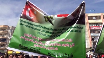 protesto -  Suriyeliler Zeytin Dalı Hareketine destek verdi  Videosu