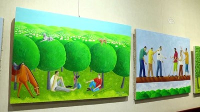 sanat eseri - Yunus Emre Enstitüsünden Azerbaycan'da resim sergisi - BAKÜ Videosu