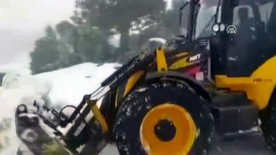 is makinesi - Büyükşehir Belediyesinden karla mücadele çalışmaları - ANTALYA Videosu