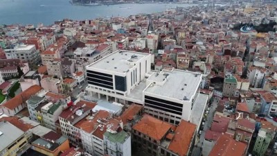 kapali alan -  Yeniden inşa edilen Taksim İlk Yardım Hastanesi'nin son durumu havadan görüntülendi  Videosu