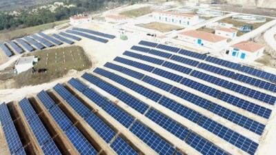 aritma tesisi -  Bolu’da kurulan 4 bin panellik GES ile 10 bin hanelik enerji üretilecek...Güneş Enerji Santrali havadan görüntülendi  Videosu