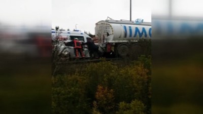 akaryakit tankeri -  TEM’de Feci Kaza: 1 ölü Videosu