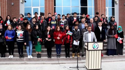 savas karsiti - Yabancı uyruklu öğrencilerden 'Zeytin Dalı Harekatı'na destek - GİRESUN Videosu