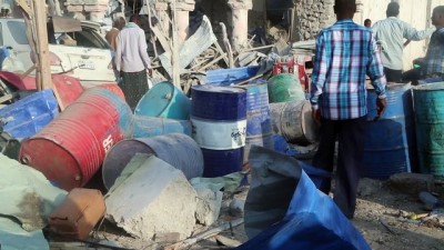 Somali'de bomba yüklü araçlarla saldırı - olay yeri - MOGADİŞU 