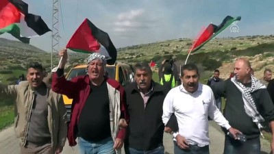 protesto - Batı Şeria'daki gösterilere müdahale - RAMALLAH Videosu