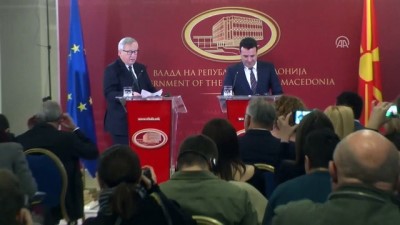 haziran ayi - AB Komisyonu Başkanı Juncker, Makedonya'da - ÜSKÜP  Videosu