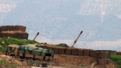 askeri arac - Afrin'deki terör mevzileri obüs toplarıyla vuruluyor (2) - HATAY Videosu