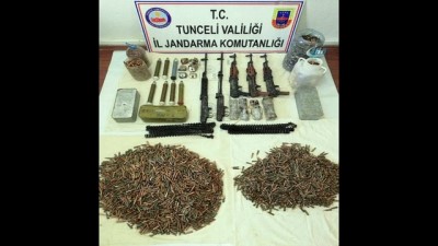  Tunceli'de teröristlerin cephaneliği ele geçirildi