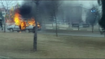 arac yangini -  Kütahya'da korkutan araç yangını  Videosu