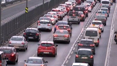 trafik yogunlugu -  Yarı yıl tatili dönüşü trafik yoğunlu yaşandı Videosu