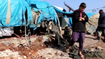 suriye -  - Atme Kampı saldırıdan sonra görüntülendi Videosu