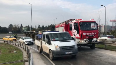 ilk mudahale - Kum yüklü tır devrildi - KOCAELİ  Videosu