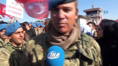 tugay komutani -  Siirtliler, Afrin’e giden askerler için havaalanına akın etti Videosu