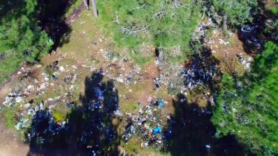 naylon poset -  Kartal'da ormanlık alanda çevre katliamı havadan görüntülendi  Videosu