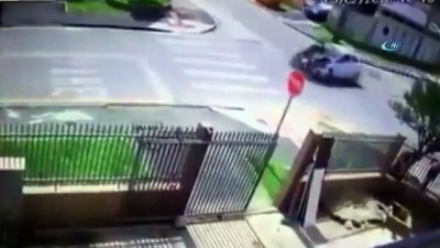 motosiklet surucusu -  - Motosiklet Son Sürat İş Yerine Daldı  Videosu