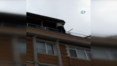 korkuluk -  Çatıdaki tehlikeli çalışma kamerada  Videosu