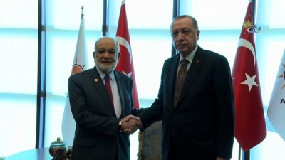 temel karamollaoglu - Cumhurbaşkanı Erdoğan, Saadet Partisi Genel Başkanını kabul etti  Videosu