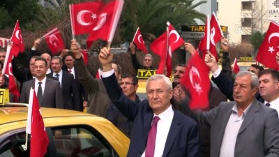 taksi duraklari - İzmir'de taksicilerden Zeytin Dalı Harekatı'na destek  Videosu