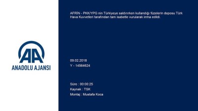 teroristler - (TEKRAR) PYD/PKK'nin füze deposu TSK tarafından imha edildi - AFRİN Videosu