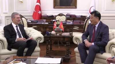 aliyev - Bakan Demircan Kırgızistan Sağlık Bakanı Batıraliyev ile bir araya geldi - ANKARA  Videosu