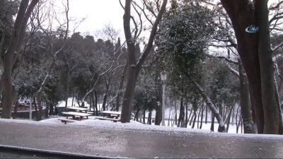  Beşiktaş Yıldız Parkı beyaz örtüye büründü 