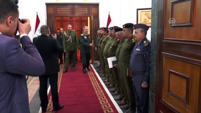 resmi karsilama - Genelkurmay Başkanı Orgeneral Akar - Irak Savunma Bakanı el-Hiyali görüşmesi - BAĞDAT Videosu