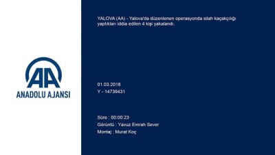 Silah kaçakçılığı operasyonu - YALOVA 