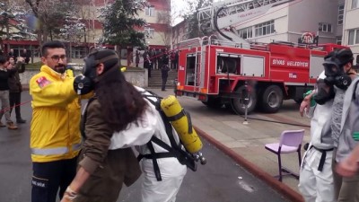 dogalgaz borusu - Sivas'ta okulda yangın ve kurtarma tatbikatı Videosu