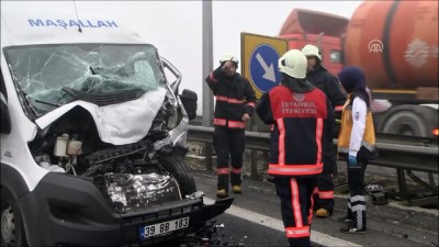 yolcu otobusu - TEM'de trafik kazası: 1 ölü - İSTANBUL  Videosu