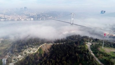deniz ulasimi -  İstanbul Boğazı'na çöken sis havadan görüntülendi  Videosu