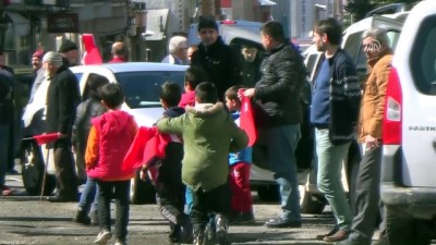 arac konvoyu - 'Şehitler diyarı' Sarıkamış'tan Mehmetçik'e destek - KARS Videosu