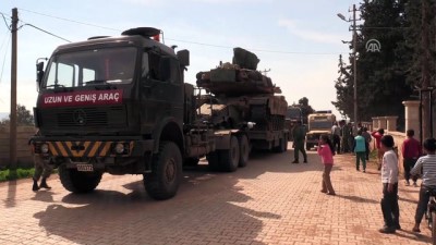 teror orgutu - Zeytin Dalı Harekatı - Takviye için gönderilen askeri araçlar Hatay'a geldi (2)  Videosu