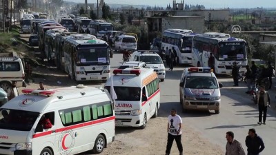 muhalifler - Esed'in kuşattığı Kadem'den bin 55 sivil tahliye edildi - HAMA Videosu