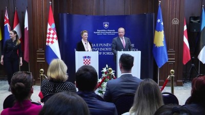 serbest dolasim - Hırvatistan Dışişleri Bakanı Buric Kosova'da - PRİŞTİNE Videosu