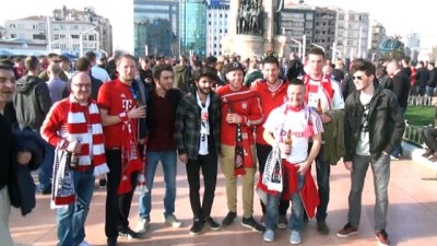 tezahur - Yüzlerce Bayern Münih taraftarı Taksim’de toplandı Videosu