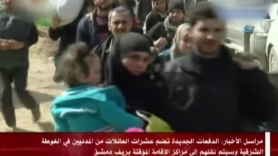 rejim -  - Binlerce Sivil Doğu Guta’yı Terk Ediyor Videosu