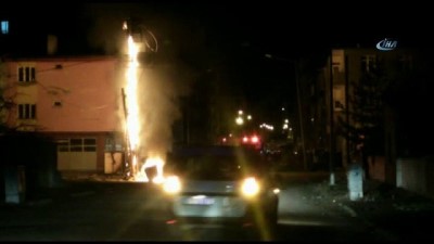 elektrik trafosu -  Kars’ta, alev alan trafo bomba gibi patladı  Videosu